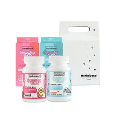 鈣維他命D3軟糖+魚油DHA軟糖禮盒組, 60顆, 2罐