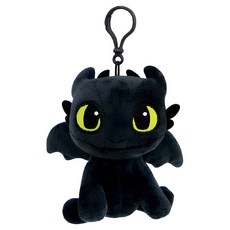 馴龍高手沒牙毛絨鑰匙圈, 12cm, 混色, 1個