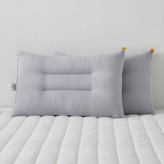 Amiance可水洗低頸椎枕, 2個, 灰色