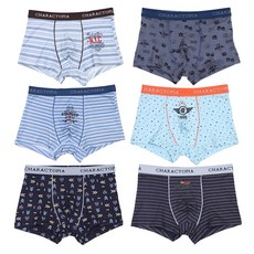 CHARACTOPIA 男童學生款滑冰+騎行四角褲6件組