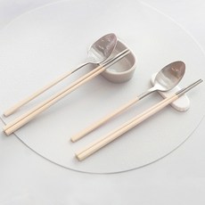 DALPAENGI LIVING Cuisine de Maman 餐具組 奶油白, 1套, 湯匙 2p + 筷子 2p