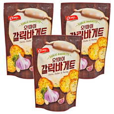 O my food 歐邁福 法式麵包餅乾 香蒜奶油口味, 80g, 3包