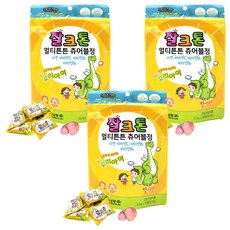 조아제약 잘크톤 멀티튼튼 츄어블정 딸기맛 55.5g, 15정, 3개