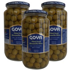 GOYA 大容量去核綠曼薩尼亞橄欖, 875g, 3個
