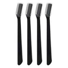 nelik 附蓋修眉刀, 黑色, 4支