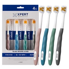 XPERT 專業亮白護理含氟超細軟毛牙刷, 4入, 1個