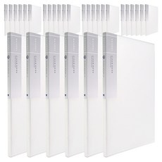 Heemang 內頁固定型自然透明文件夾 10頁, 白色, 30入