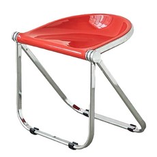 KUIBAO 快豹生活 中古mcm透明折疊凳, 紅色, 1個