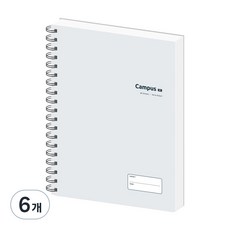 페이퍼릿 캠퍼스 하드커버 노트 100g 100p, 그레이, 6개