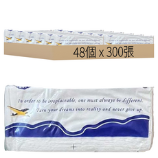 可佳麗 抽取式衛生紙 3層, 300張, 48包