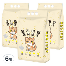 메디펫 고양이 매직 프리미엄 두부모래, 10L, 6개, 무향