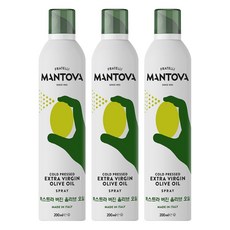 만토바 엑스트라버진 올리브오일 스프레이, 200ml, 3개