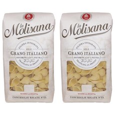 la Molisana 茉莉 石臼碾磨 義大利貝殼麵 n25 500g 杜蘭小麥, 2包