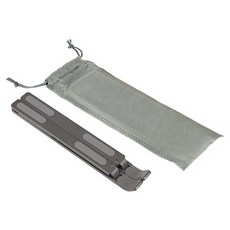 Tamsaa 高級摺疊鋁製筆電支架 6階段調整 附攜帶式收納袋, 1個, 鈦黑色