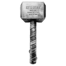 雷神之鎚開瓶器 - 古銀色, 1個