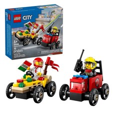 LEGO 樂高 City 披薩vs消防車賽車 60458, 趣味競賽，激發無限想像, 1盒