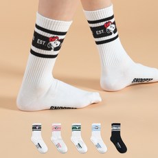 Sockpiens 1950 史努比時尚襪5雙組