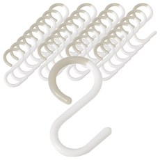 Living Home Detail 固定式S形A形掛鉤 LHD-034, 白色, 30個