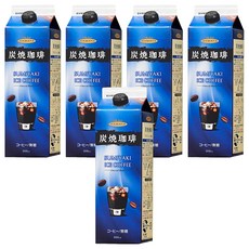 HAMAYA 炭燒無糖黑咖啡, 5個, 1L