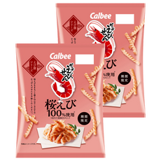 Calbee 卡樂比 Kappa Ebisen 河童蝦條 櫻花蝦風味 100%使用櫻花蝦, 50g, 2包