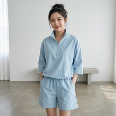 피어니스트 아노락 반집업 반팔 바지 세트
