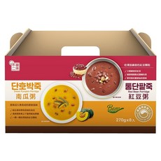 OURHOME 愛味弘 粥禮盒 紅豆*4入+南瓜*4入, 2.16kg, 1盒