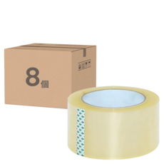 小麥購物 透明膠帶 大(48mm x 90Y) 185g, Y369, 8個