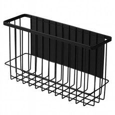 까사라이프 자석 부착 깊은 선반 정리함, 블랙, 1개