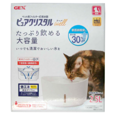 GEX 愛貓視窗型進階板飲水器, 2.5L大容量, 飲水量提升30%, USB電源, 57648, 1個