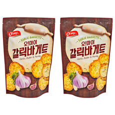 O my food 歐邁福 法式麵包餅乾 香蒜奶油口味, 80g, 2包
