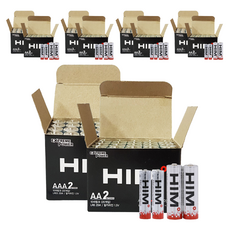 HIM 鹼性電池 散裝 AA 20入 + AAA 20入, 5套