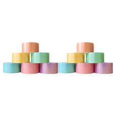 비팬시 펄 테이프공 만들기 6종 세트 4.8cm, 핑크, 오렌지, 옐로우, 민트, 블루, 퍼플, 2세트