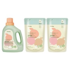 US baby 優生 嬰兒植淨酵素洗衣液體皂組 植萃淨味因子 小蒼蘭香氛, 3.2L, 1組