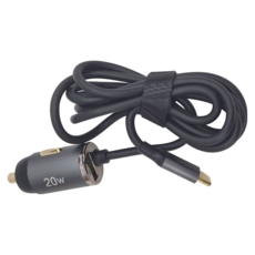 TOTU 拓途 自帶 Type-C充電線 + USB快充 車用充電器點菸器充電頭 征程, 1個, 2孔