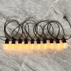 21C Trend LED大燈泡串 10顆+轉換器+電線組 3m, 透明帽（燈泡）