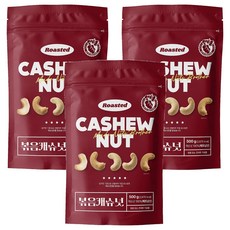 너츠브라더 볶음캐슈넛, 500g, 3개