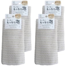 KOKUBO 小久保 厚實型 沐浴巾, 4個, 1個裝, 黃白條紋