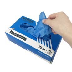 TOGO PACK 丁腈手套 藍色 M, 1個, 100個, 中(M)