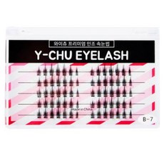 y-chu 高級單束假睫毛混合款 B-7-1 70入組, 黑色, 1個