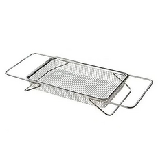 日本SP SAUCE 不銹鋼濾網伸縮瀝水籃 (寬型), 廚藝料理好幫手, S-4365, 31.7~45 x 20.5 x 7cm, 1個