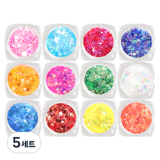 MEIBROWN 夜空玻璃美甲亮片12件組 M10025, 混色, 5個