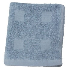 Crocodile 鱷魚 摩登方格素色方巾，100%純棉超柔細舒適，超強吸水性，34x78cm, 灰色, 1條