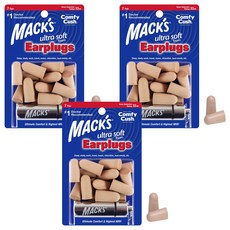 Macks 울트라 귀마개, 3세트