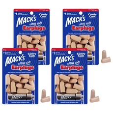 Macks 울트라 귀마개, 4세트