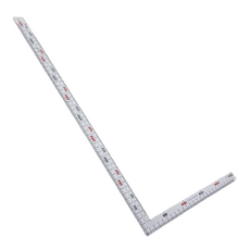 SHINWA 鶴龜 超耐磨抗刮白色角尺 寬版厚款 1尺6寸/50公分 鐵工角尺 木工角尺, 1個