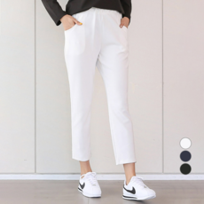 女款舒適彈性鬆緊帶長褲