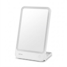 Kinyo LED直立壁掛兩用化妝鏡, 白色
