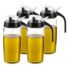 시노글라스 원터치 오일병 블랙, 500ml, 4개