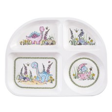 PORTmeIRION 波特玫琳恩 迷你메리온 恐龍餐盤, 1個, 粉紅色 + 藍色