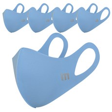 im 透氣口罩, 藍色, 5入